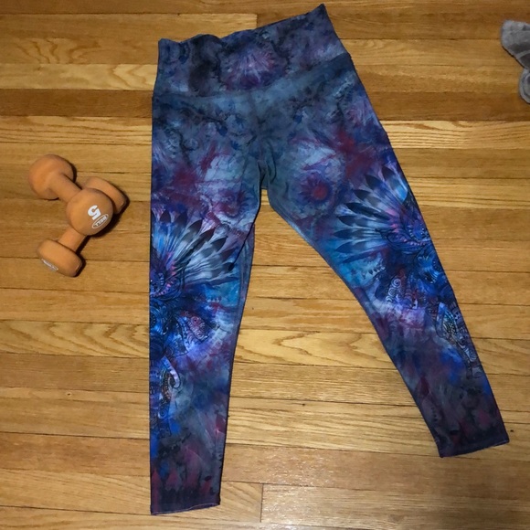 evolution & creation Pants - High waist yoga elephant tie dye leggings capri